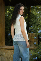Lace Mandarin Collar Vest