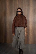 Plaid Wool Skirt