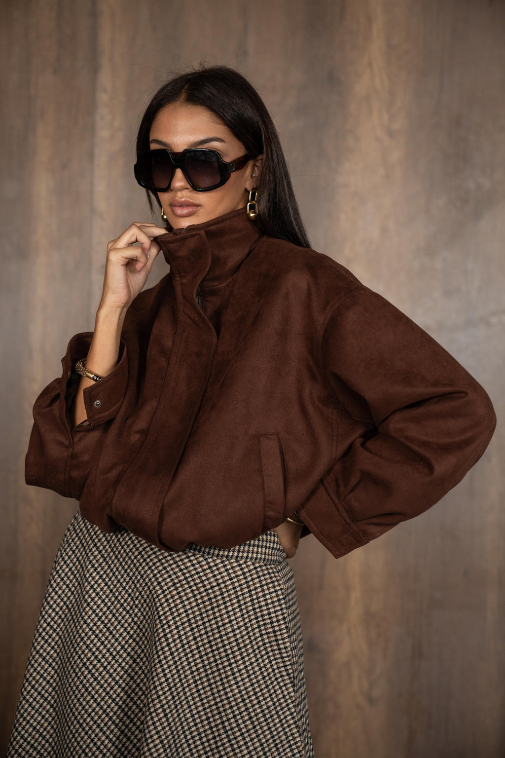 Suede Bomber Jacket