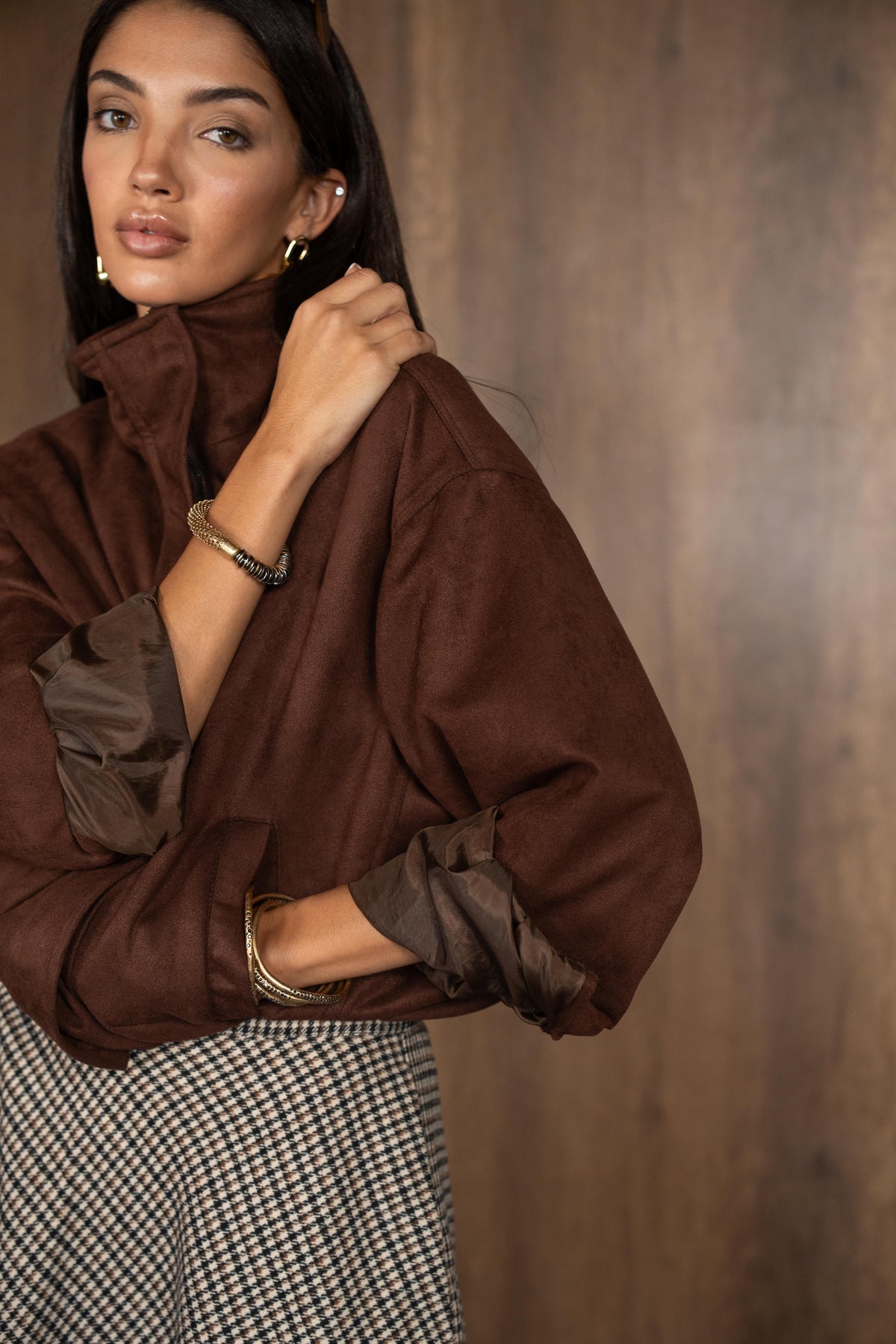 Suede Bomber Jacket