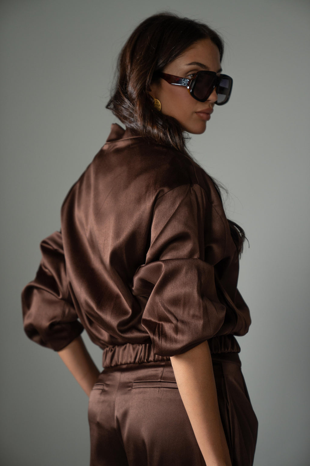 Satin Bomber Jacket