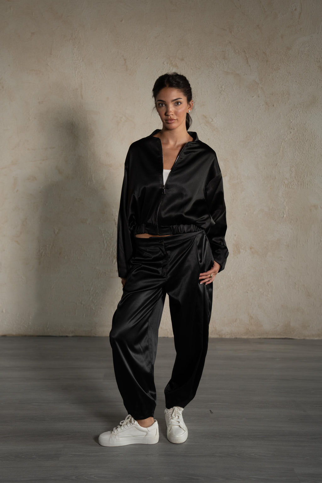 Satin Bomber Jacket