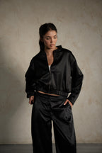 Satin Bomber Jacket