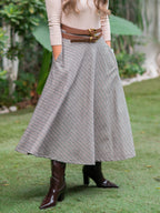 Plaid Wool Skirt
