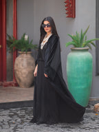 Black Velvet Silk Statement Kaftan