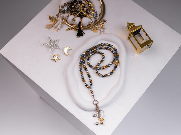 Golden silver wearable sebha