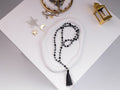 Metallic black ramadan necklace